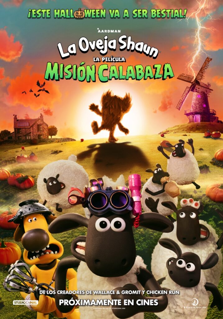 Cartel de La oveja Shaun: Misión calabaza