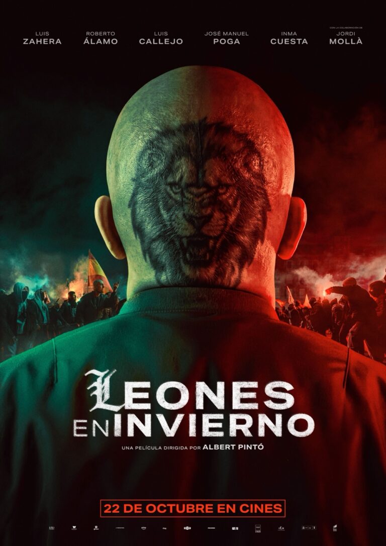 Cartel de Leones en invierno