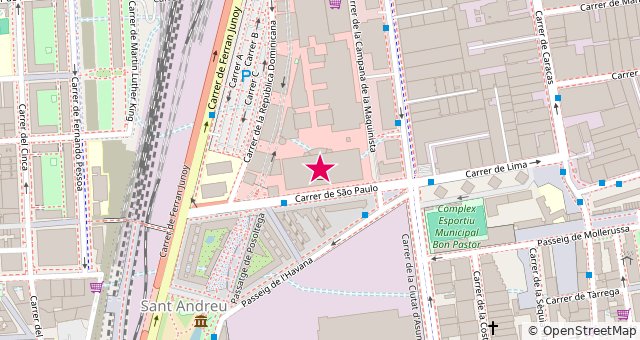 Mapa de la zona de Yelmo Westfield La Maquinista