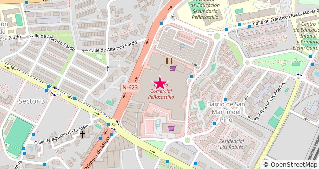 Mapa de la zona de Yelmo Premium Peñacastillo