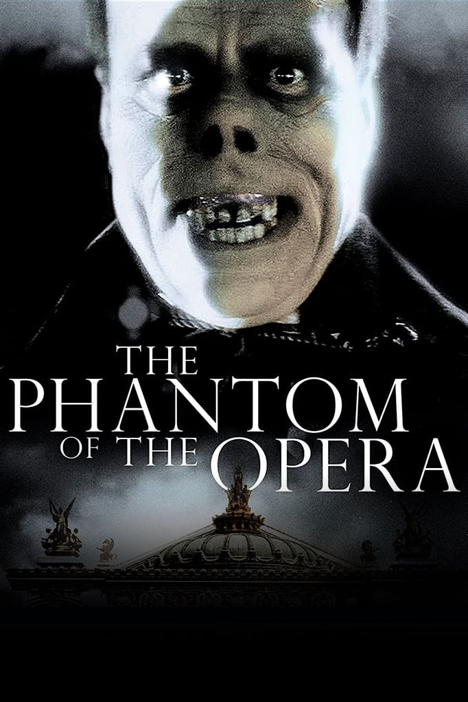Lon Chaney desenmascarado en el cartel de El fantasma de la ópera
