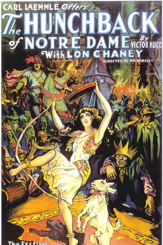 Cartel original de El jorobado de Notre Dame, con Lon Chaney